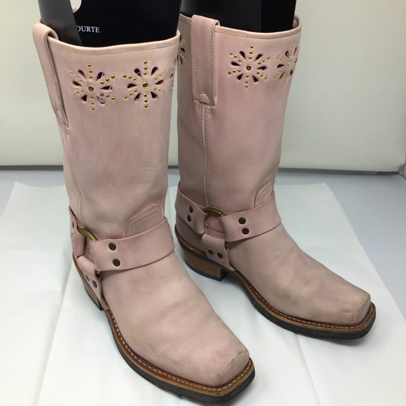 Frye Shoes - Blush pink Frye western square toe boots
